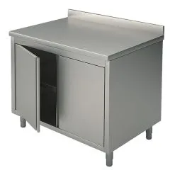 Masa tip dulap, cu rebord, 2 usi batante, 800x700 mm