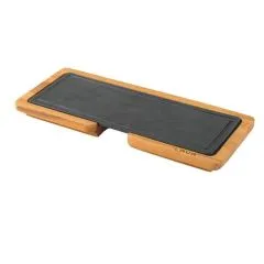 Platou servire fonta cu suport de lemn 14,2 x 33,2 - LAVA
