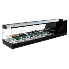 Vitrina sushi cu racitor, polita intermediara, 4xGN1/3