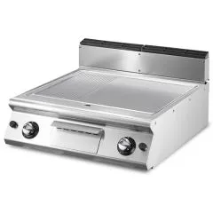 Grill pe gaz cu placa 2/3 neteda si 1/3 striata, de banc, TERMA PLUS