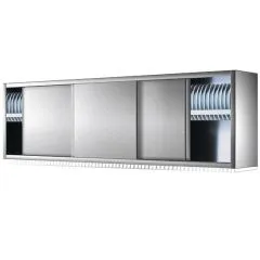 Dulap de perete cu scurgator de vase, usi glisante, 1800x400 mm
