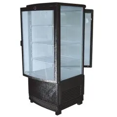 Vitrina frigorifica verticala cu afisaj si 3 rafturi, blat, 86 litri, 0°/+12°c, de culoare neagra