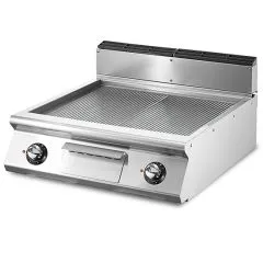 Grill electric cu placa striata, de banc, 695x610 mm