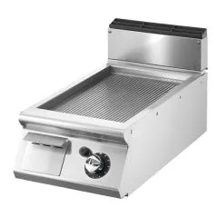 Grill pe gaz cu placa striata, de banc, 335x530 mm