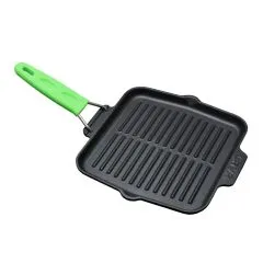 Tigaie grill 21 x 21 cm, maner verde - LAVA