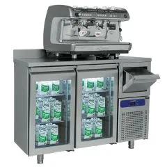 Modul bar refrigerat, 2 usi sticla GN1/1