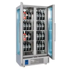 Vitrina de vinuri refrigerata, 4 usi vitrate, 128 sticle