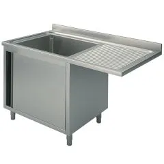 Spalator 1 cuva, picurator suspendat dreapta, suport dulap, 1200x700 mm