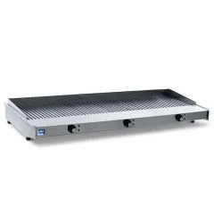 Grill electric striat, de banc, 3 zone de lucru