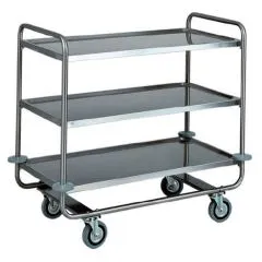 Carucior de serviciu otel inoxidabil cu 3 niveluri 1000x500 mm