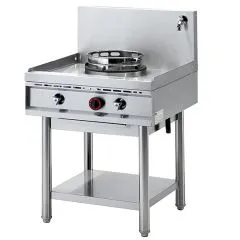 Masina de gatit pentru wok pe gaz, 1 arzator, 1 robinet apa