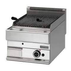 Grill gaz cu roca vulcanica, de banc