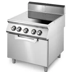 Plita ceramica cu 4 zone, pe cuptor static electric GN 2/1