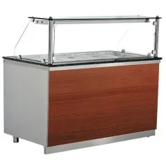 Modul bain-marie, geam frontal vertical, 5xGN1/1