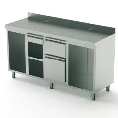 Masa servire cafea, spatiu pentru sistem spalare cesti/masina gheata, 2000 mm