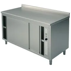 Masa calda tip dulap, cu rebord, 1000x600 mm