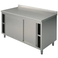 Masa tip dulap cu usi glisante, cu rebord, 1800x700 mm