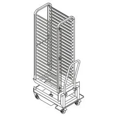 Carucior tip rack tavi cuptoare, capacitate 20xGN 1/1