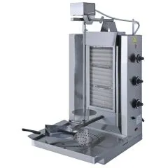 Gratar pe gaz pentru kebab, 3 zone de incalzire, motor superior, 30 kg