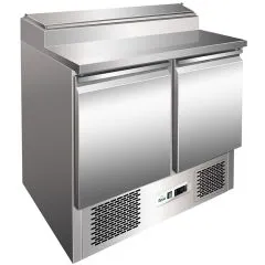 Masa preparare salate cu 2 usi; Capacitatea: 254 lt; Dim: 900x700x1010 mm; Gr: 80 kg;
