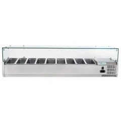 VITRINA REFRIGERATA PENTRU INGREDIENTE CAPACITATE 9XGN 1/3 DIM. 2000*395*435 MM 