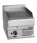 Grill pe gaz cu placa cu caneluri, de banc, 395x520 mm
