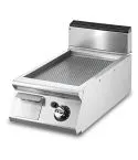 Grill pe gaz cu placa striata cromata, de banc, 335x610 mm
