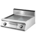 Grill electric cu placa striata cromata, de banc, 695x610 mm