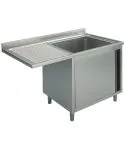 Spalator 1 cuva, picurator suspendat stanga, suport dulap, 1200x700 mm