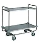 Carucior de serviciu otel inoxidabil cu 2 niveluri 1000x500 mm