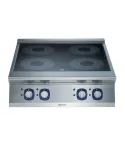 Masina de gatit cu inductie; 4 zone de lucru Ø 280 mm; Putere zone: 4x 5 kW; Panouri laterale din otel inoxidabil cu finisaje Scotch Brite
