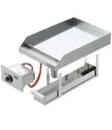 Grill electric cu placa neteda cromata, drop-in, 385x585 mm