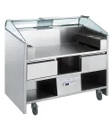 Statie mobila live-cooking Libero Point Electrolux Professional cu 2 sertare refrigerate. Adecvat pentru 3 aparate din gama Libero.