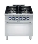 Masina de gatit cu 4 arzatoare (5,5 kW fiecare) Electrolux Professional, alimentare gaz, si cuptor electric (6 kW)