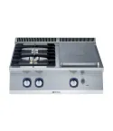 Plita solida Electrolux Professional  cu alimentare pe gaz cu jumatate de modul (3,8 kW), cu 2 arzatoare (5,5 kW fiecare)