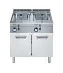 Friteuza autonoma alimentare gaz Electrolux Professional , 7+7 litri, cu 2 cuve in forma de „V” (arzatoare externe) si 2 cosuri