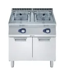 Friteuza autonoma   Electrolux Professional alimentare gaz, 15+15 litri, cu 2 cuve in forma de „V” (arzatoare externe) si 2 cosuri