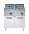 Friteuza electrica autonoma  Electrolux Professional, 15+15 litri, cu 2 cuve in forma de „V” (elementi de incalzire externi) si 2 cosuri