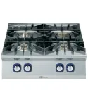 Masina de gatit cu 4 arzatoare (1x10 kW, 3x6 kW) Electrolux Professional, alimentare gaz, de banc