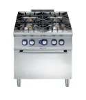 Masina de gatit cu 4 arzatoare (6 kW fiecare) Electrolux Professional, alimentare pe gaz, si cuptor alimentare pe gaz (8,5 kW)