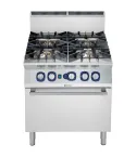 Masina de gatit cu 4 arzatoare (6 kW fiecare) Electrolux Professional, alimentare gaz, si cuptor alimentare pe gaz cu convectie (10,5 kW)
