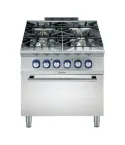 Masina de gatit cu 4 arzatoare (1x10 kW, 3x6 kW) Electrolux Professional, alimentare gaz, si cuptor electric (6 kW)