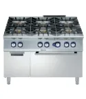 Masina de gatit cu 6 arzatoare (10 kW fiecare) Electrolux Professional, alimentare gaz, si cuptor alimentare pe gaz (8,5 kW) cu dulap