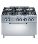 Masina de gatit cu 6 arzatoare (2x10 kW, 4x6 kW) Electrolux Professional, alimentare gaz, si cuptor mare cu alimentare pe gaz (12 kW)