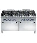 Masina de gatit cu 8 arzatoare (2x10 kW, 6x6 kW) Electrolux Professional, alimentare gaz, si 2 cuptoare cu alimentare pe gaz (8,5 kW fiecare)