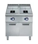Friteuza alimentare gaz Electrolux Professional, 15+15 litri, cu 2 cuve in forma de „V” (arzatoare externe) si 2 cosuri