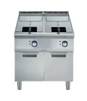 Friteuza electrica Electrolux Professional, 15+15 litri, cu 2 cuve in forma de „V” (elementi de incalzire externi) si 2 cosuri
