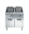 Friteuza electrica Electrolux Professional 18+18 litri, cu 2 cuve si 4 jumatati de cos, elementi de incalzire interni