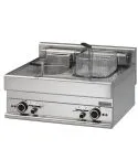 Friteuza electrica, de banc, dubla, 10+10 litri, 18 kW