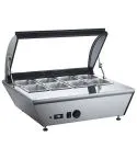 Vitrina calda 8xGN1/6, cu capac ridicare